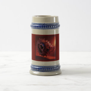 Amerikanische Flagge auf Mandelbrot Tube gelegt Bierglas