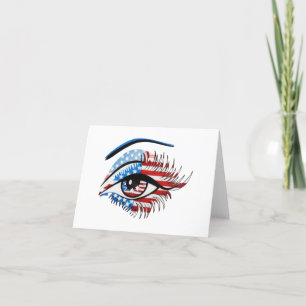Amerikanische Flagge Auge, Patriotische Sublimatio Dankeskarte