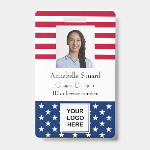Amerikanische Flagge Ausweis