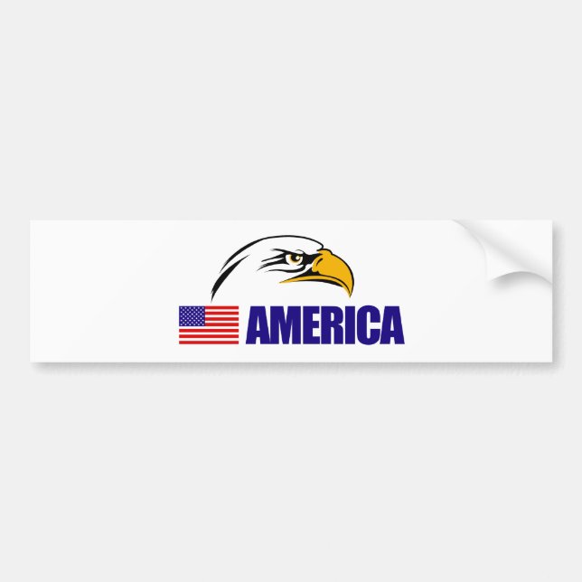 Amerikanische Flagge Autoaufkleber (Vorne)