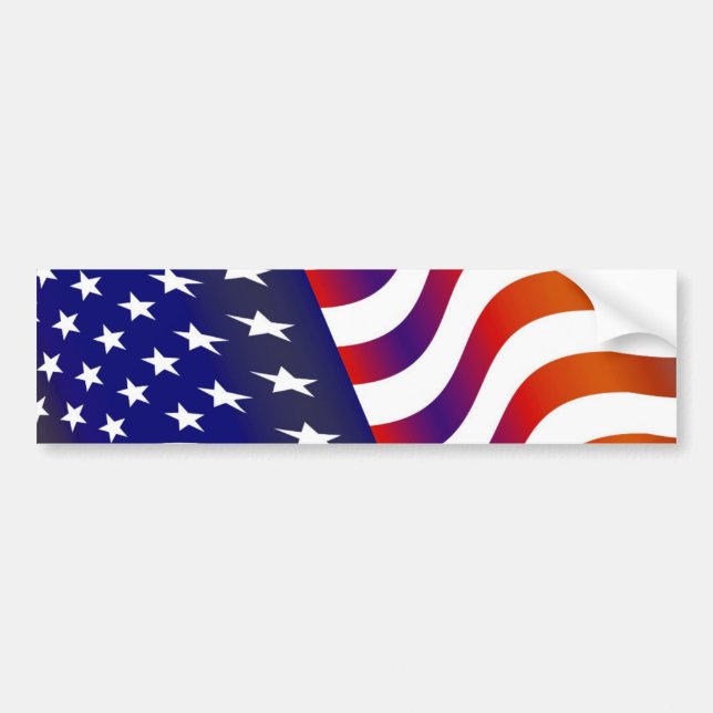 Amerikanische Flagge Autoaufkleber (Vorne)