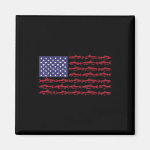 Amerikanische Flagge B Angeln Patriotische Männer Magnet