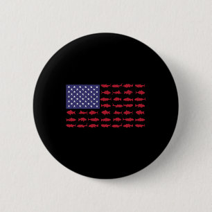 Amerikanische Flagge B Fischen Kinderjunge Frauen Button