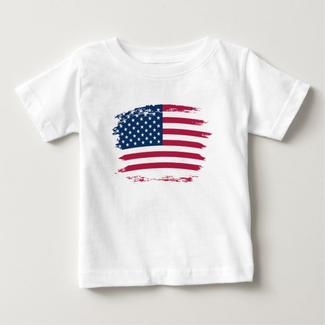Amerikanische Flagge Baby T-shirt (Vorderseite)