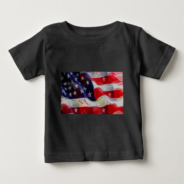 Amerikanische Flagge Baby T-shirt (Vorderseite)