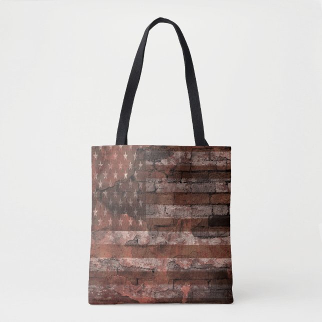 Amerikanische Flagge Backsteinmauer (Vorderseite)