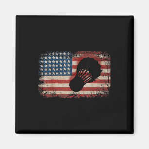 Amerikanische Flagge Badminton Federball Kunst Spo Magnet