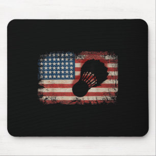 Amerikanische Flagge Badminton Federball Kunst Spo Mousepad