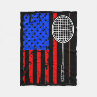 Amerikanische Flagge Badminton Fleecedecke