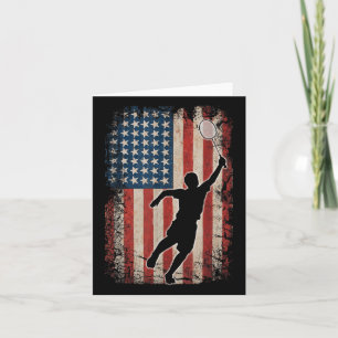Amerikanische Flagge Badminton Shuttle Art Sports Karte