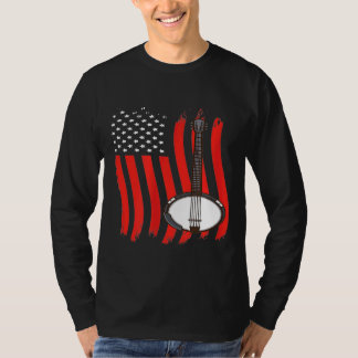Amerikanische Flagge Banjo T-Shirt