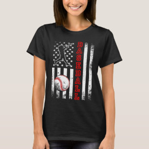 Amerikanische Flagge Baseball-Mannschaft Vintage B T-Shirt