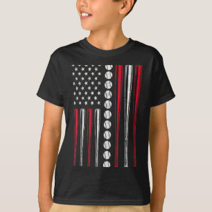 Amerikanische Flagge Baseball Team Männer Jungen K T-Shirt