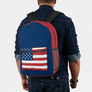 Amerikanische Flagge Bedruckter Rucksack