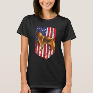 Amerikanische Flagge Belgische Tervuren 4. Juli US T-Shirt