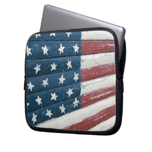 Amerikanische Flagge bemalt Laptopschutzhülle