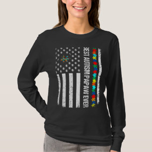 Amerikanische Flagge Bester Autismus Papaw Ever Au T-Shirt