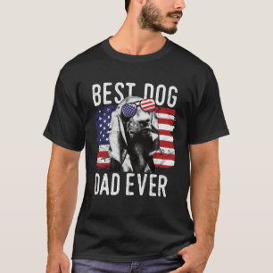 Amerikanische Flagge Bester Hund Vater je Schwarz T-Shirt