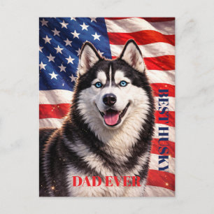 Amerikanische Flagge Bester Vater Aller Zeiten Hus Postkarte