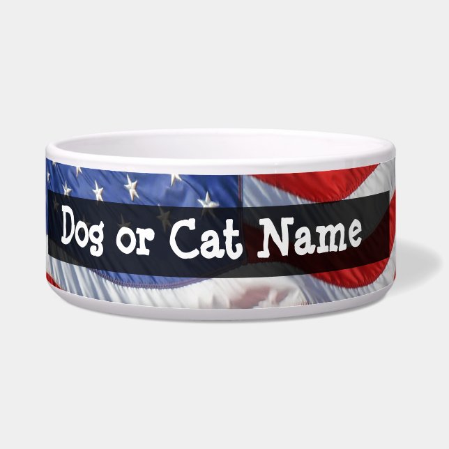 Amerikanische Flagge, bewegend in Wind wellenartig Napf (Links)