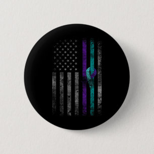 Amerikanische Flagge - Bewusstsein für Selbstmord Button