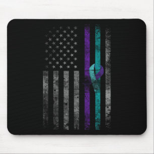 Amerikanische Flagge - Bewusstsein für Selbstmord Mousepad