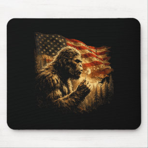 Amerikanische Flagge Bigfoot bläst Löwenzahn Vinta Mousepad