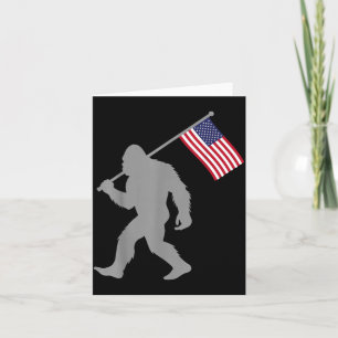 Amerikanische Flagge Bigfoot Rot Weiß Blau Patriot Karte