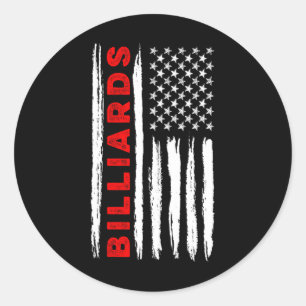Amerikanische Flagge Billiards US-amerikanische Mä Runder Aufkleber