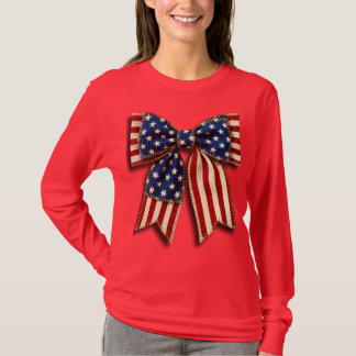 Amerikanische Flagge Bogen T-Shirt