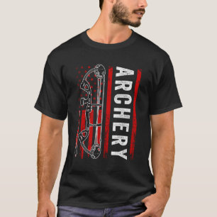 Amerikanische Flagge Bogenschießen für Männer Boge T-Shirt