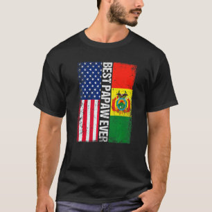 Amerikanische Flagge & Bolivien Flag Beste Papaje T-Shirt