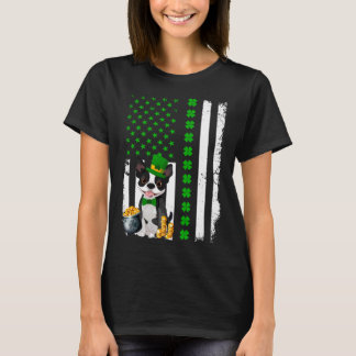 Amerikanische Flagge Boston Terrier Dog Funny St P T-Shirt