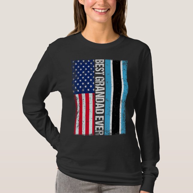 Amerikanische Flagge Botswana Flag Beste Großfahne T-Shirt (Vorderseite)
