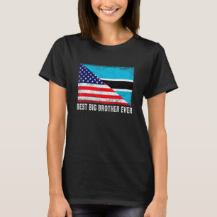 Amerikanische Flagge Botswana Flagge Bester großer T-Shirt