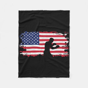 Amerikanische Flagge Boxbekleidung - Boxer Boxen F Fleecedecke