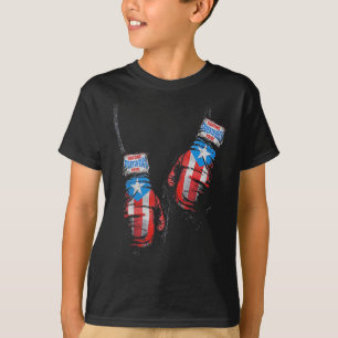 Amerikanische Flagge Boxen USA Handschuhe Gym Boxe T-Shirt
