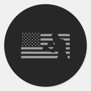 Amerikanische Flagge Boxer T-Shirts - Boxen Runder Aufkleber