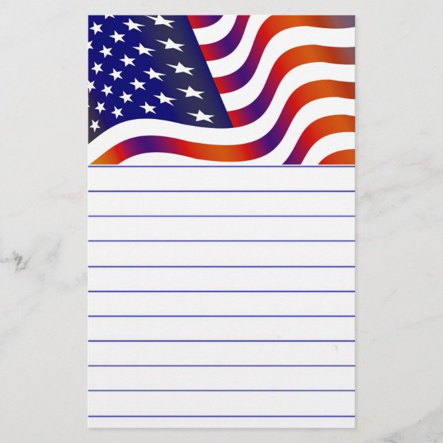Amerikanische Flagge Briefpapier (Vorderseite)