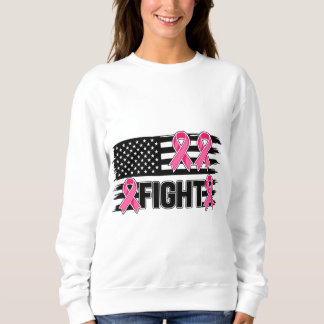 Amerikanische Flagge Brustkrebs-Bewusstsein Kämpfe Sweatshirt