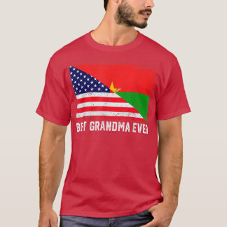 Amerikanische Flagge Burkina Faso Beste Oma je T-Shirt