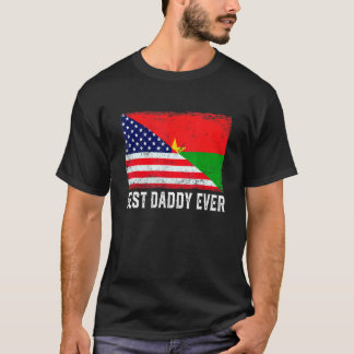 Amerikanische Flagge Burkina Faso Flag Bester Dadd T-Shirt