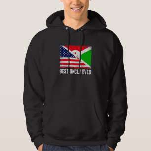 Amerikanische Flagge & Burundi Flag Beste Einheit  Hoodie