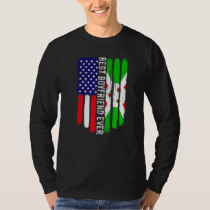 Amerikanische Flagge & Burundi-Flagge Bester Freun T-Shirt