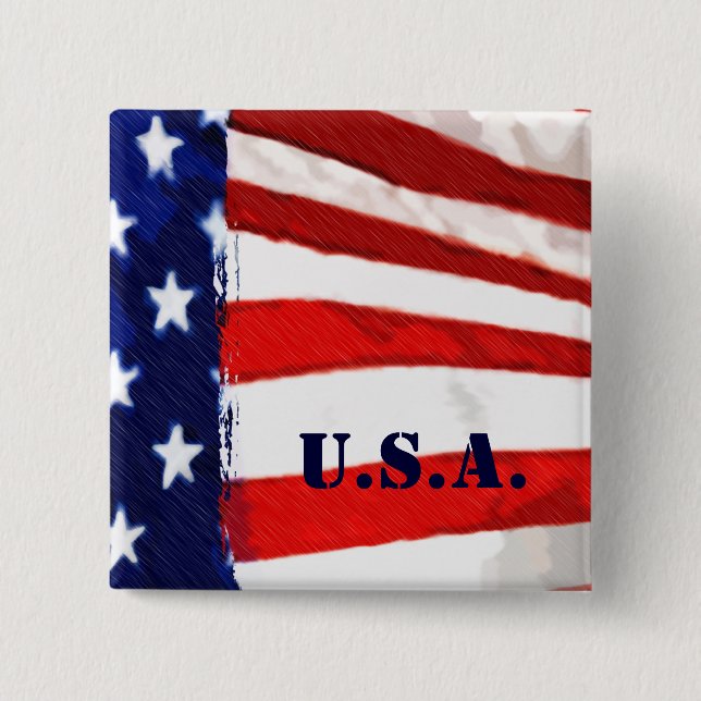 Amerikanische Flagge Button (Vorderseite)