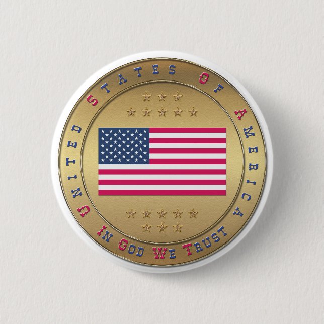 Amerikanische Flagge Button (Vorderseite)
