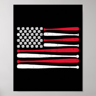 Amerikanische Flagge Bysebyll USA Vintage Bysebyll Poster