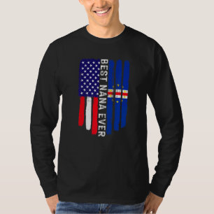 Amerikanische Flagge & Cabo Verde Flag Beste Flagg T-Shirt