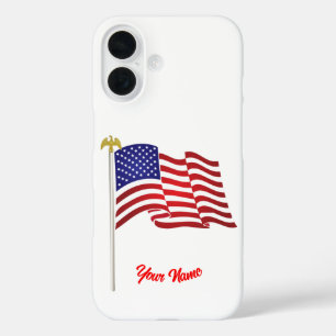 Amerikanische Flagge iPhone 16 Hülle