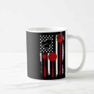 Amerikanische Flagge Chef Werkzeuge Restaurant Ess Kaffeetasse